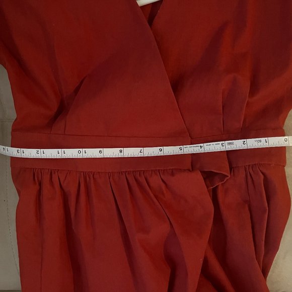 Sezane Rust Wrap Dress - Picture 12 of 13